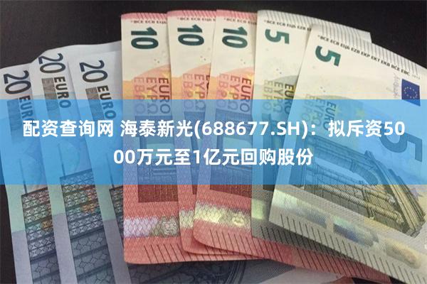 配资查询网 海泰新光(688677.SH)：拟斥资5000万元至1亿元回购股份