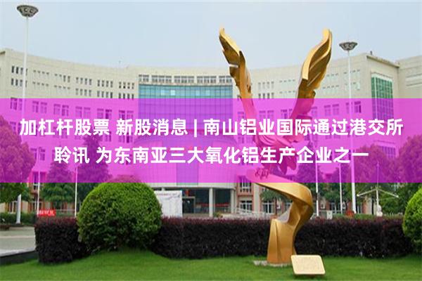 加杠杆股票 新股消息 | 南山铝业国际通过港交所聆讯 为东南亚三大氧化铝生产企业之一