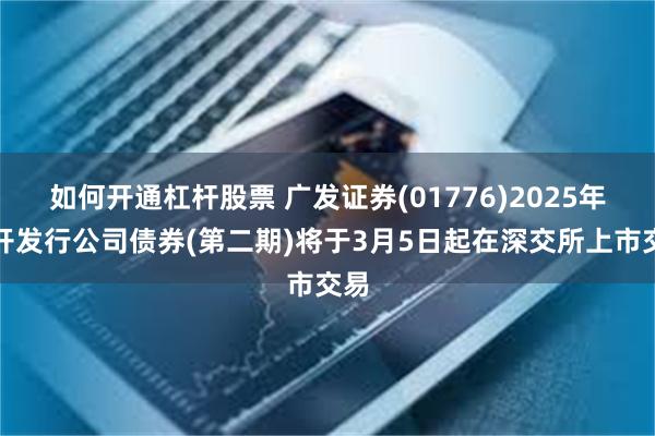 如何开通杠杆股票 广发证券(01776)2025年公开发行公司债券(第二期)将于3月5日起在深交所上市交易