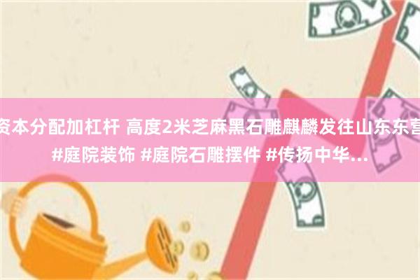 资本分配加杠杆 高度2米芝麻黑石雕麒麟发往山东东营#庭院装饰 #庭院石雕摆件 #传扬中华...