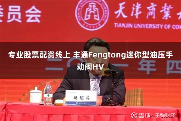 专业股票配资线上 丰通Fengtong迷你型油压手动阀HV