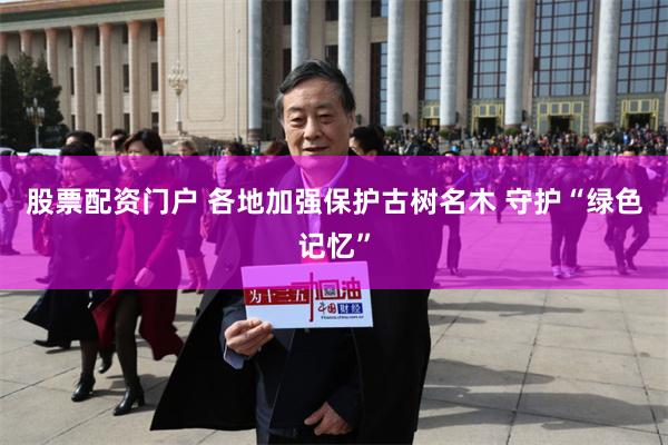 股票配资门户 各地加强保护古树名木 守护“绿色记忆”