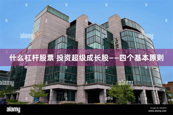 什么杠杆股票 投资超级成长股——四个基本原则