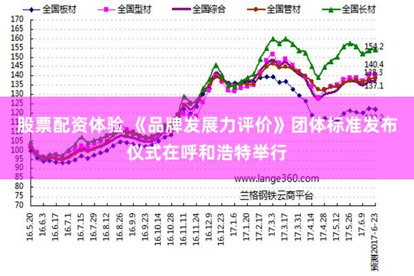 股票配资体验 《品牌发展力评价》团体标准发布仪式在呼和浩特举行