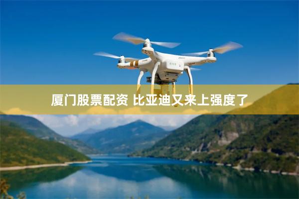 厦门股票配资 比亚迪又来上强度了