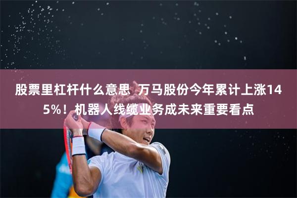 股票里杠杆什么意思  万马股份今年累计上涨145%！机器人线缆业务成未来重要看点