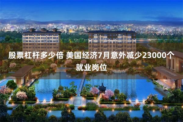 股票杠杆多少倍 美国经济7月意外减少23000个就业岗位