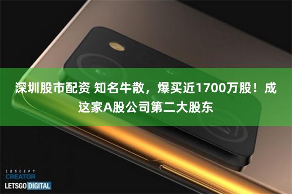 深圳股市配资 知名牛散，爆买近1700万股！成这家A股公司第二大股东
