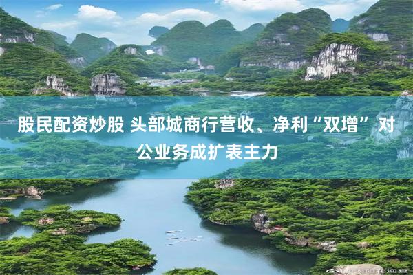 股民配资炒股 头部城商行营收、净利“双增” 对公业务成扩表主力