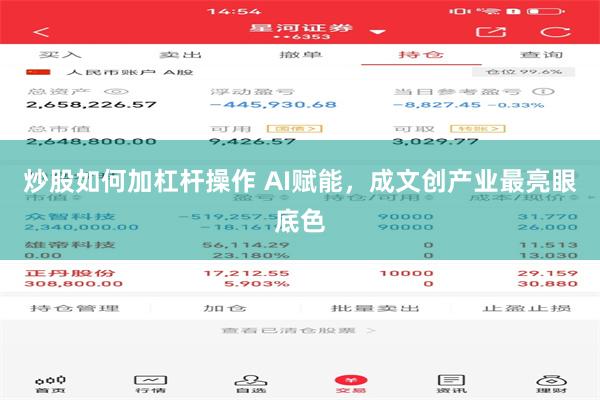 炒股如何加杠杆操作 AI赋能，成文创产业最亮眼底色